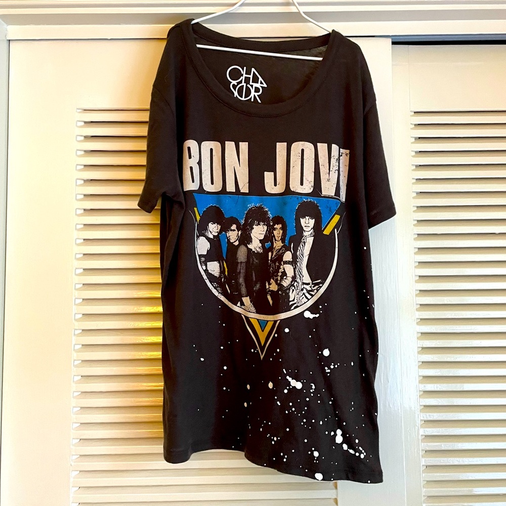 Cha Sor Bon Jovi Tee T-shirt Small NWT